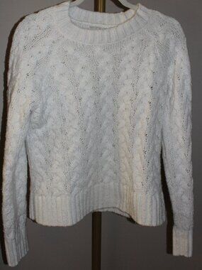 Women's Lucky Brand Off White Knit Sweater, Size Small